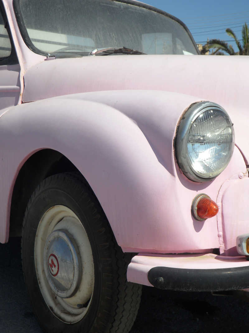 Pink is not a great colour for most classic cars